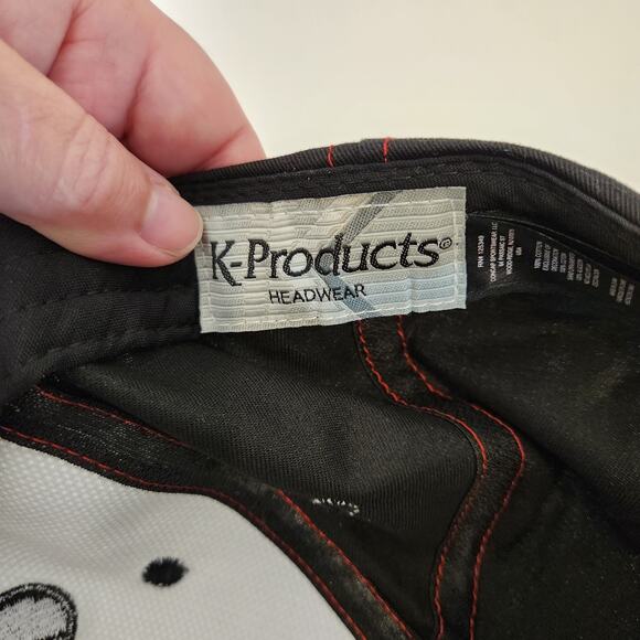 K-PRODUCTS Bridgestone Black Grey Adjustable Strapback Hook Loop Mens OS FLAWED - Picture 4 of 12